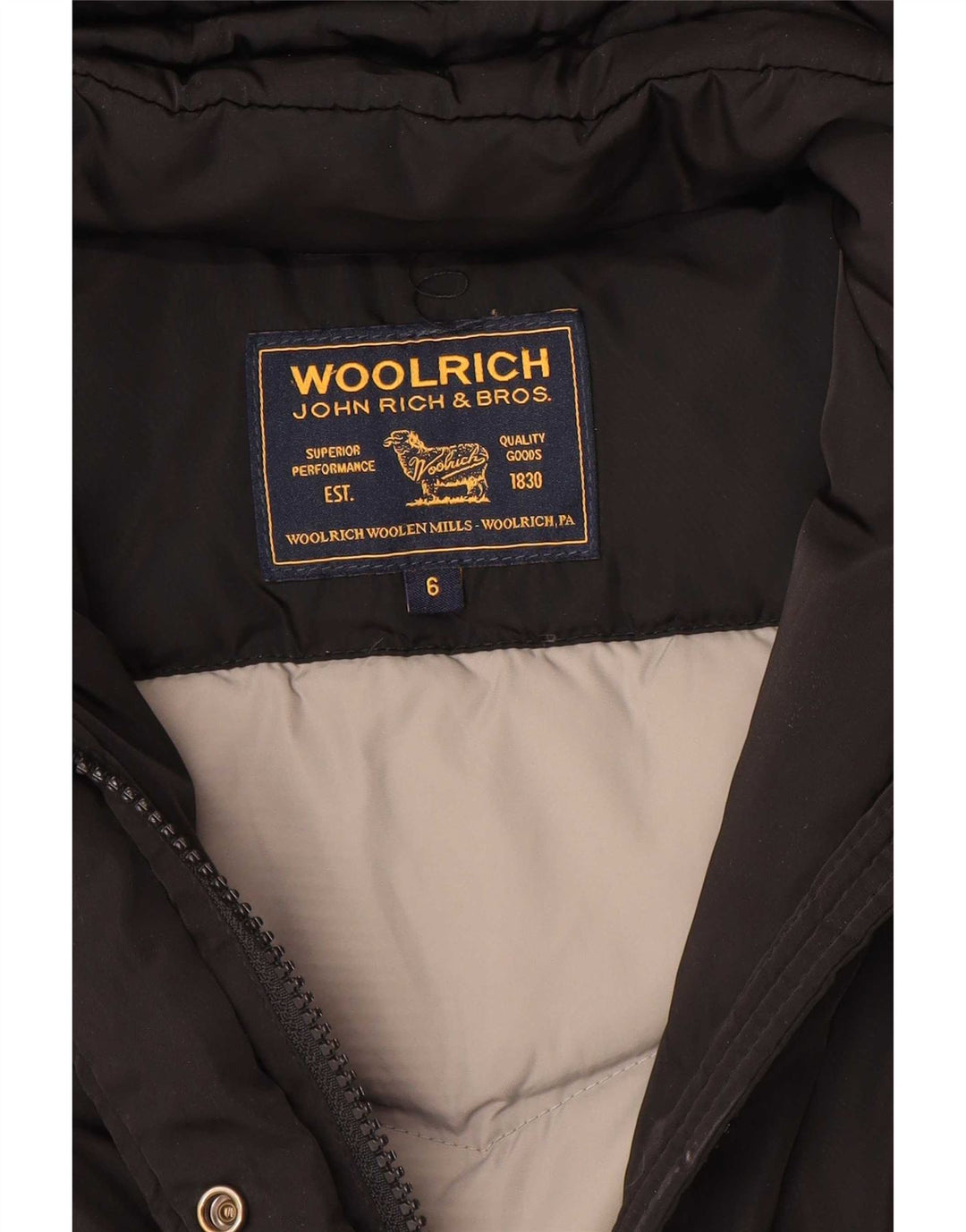 Woolrich Piger Polstret Hættejakke 5-6 År Sort