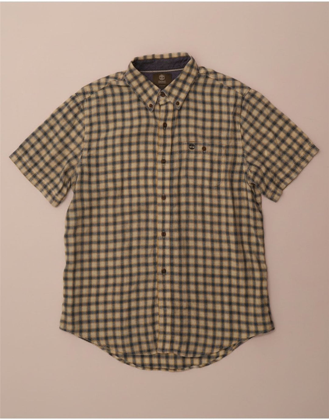 Timberland Herre Earthkeepers kortærmet skjorte lille gul ternet