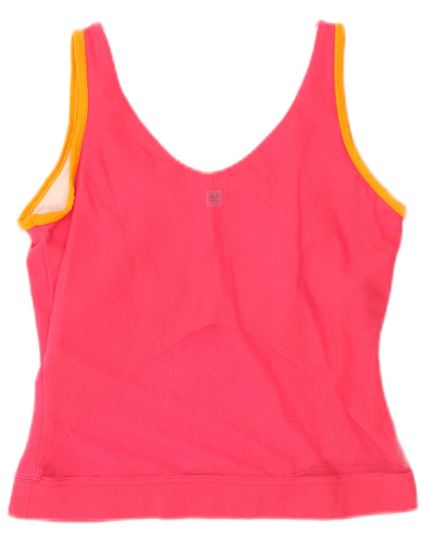 Nike Dame Dri Fit Crop Grafisk Vest Top UK 10/12 Medium Pink Bomuld