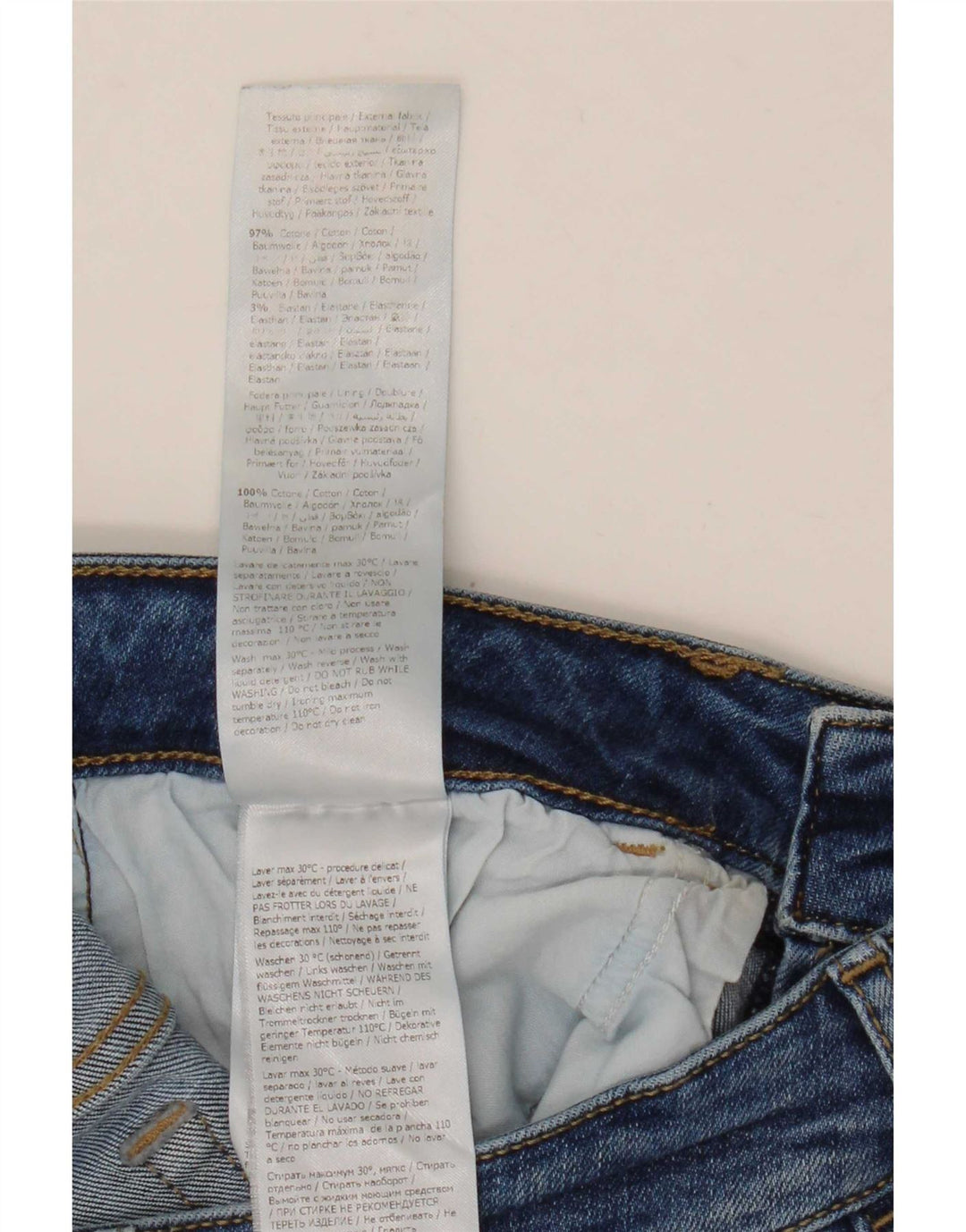 Liu Jo Womens Distressed Crop Bootcut Jeans W28 L25 Blå Bomuld