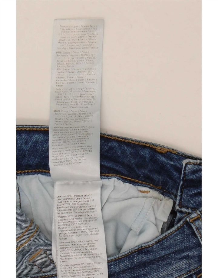 Liu Jo Womens Distressed Crop Bootcut Jeans W28 L25 Blå Bomuld