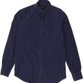 MASSIMO DUTTI Mens Shirt Medium Navy Blue Spotted Cotton Vintage Massimo Dutti and Second-Hand Massimo Dutti from Messina Hembry 