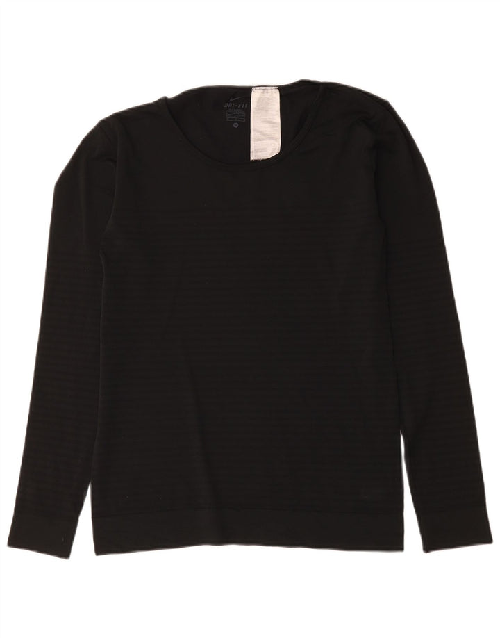Nike Herre Dri Fit Top Langærmet Medium Sort Polyester