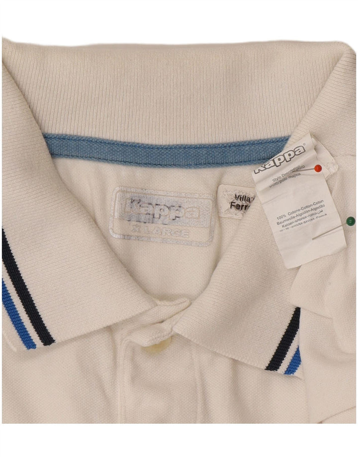 KAPPA Mens Polo Shirt XL White Cotton