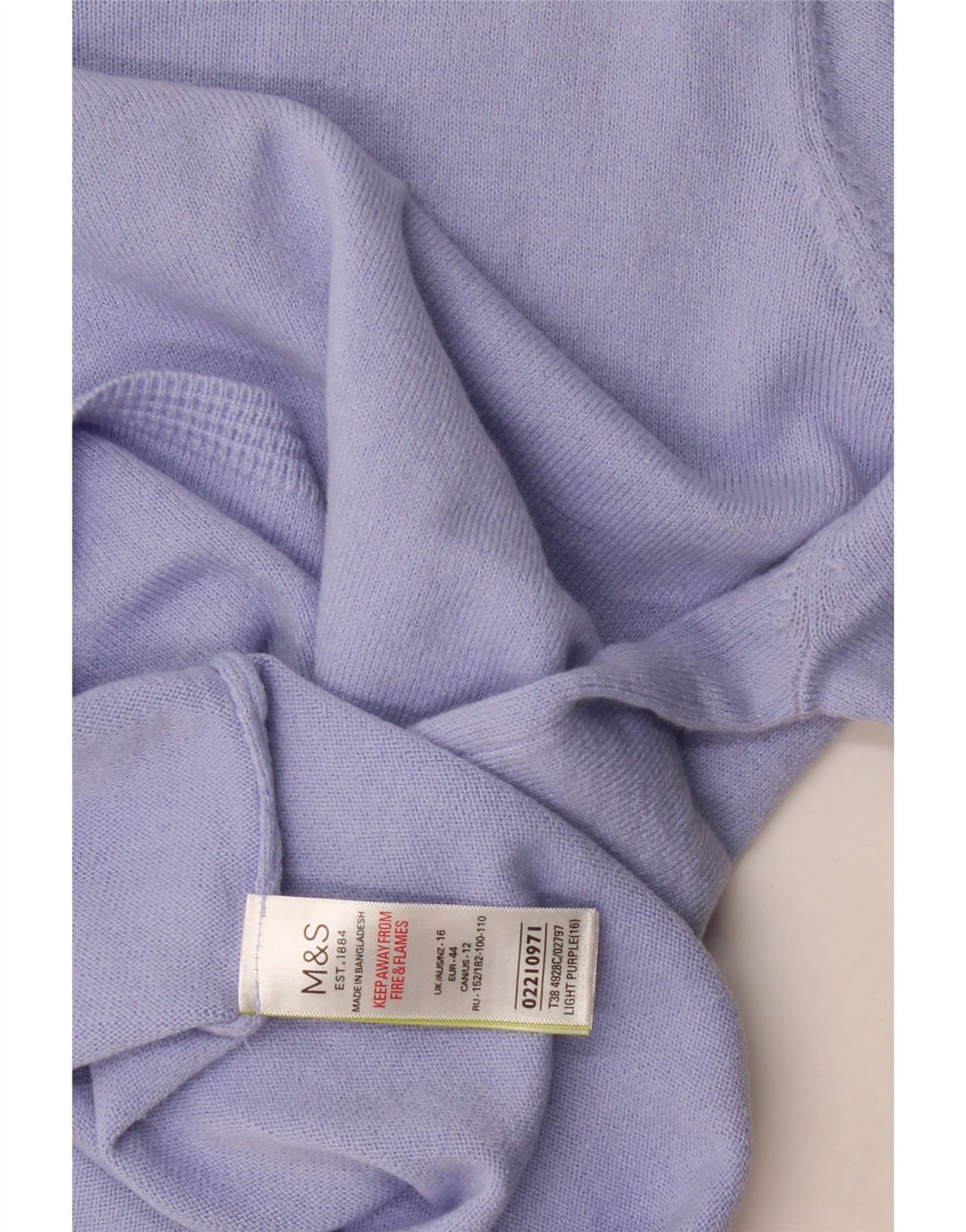 Marks & Spencer Dame sweater med rund hals DK 16 Stor lilla