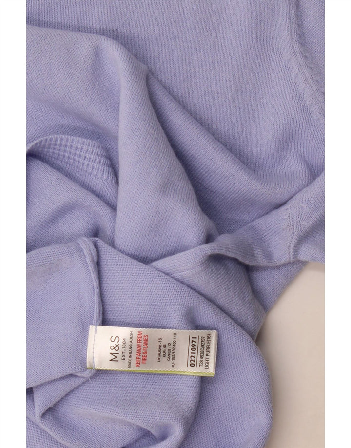 Marks & Spencer Dame sweater med rund hals DK 16 Stor lilla