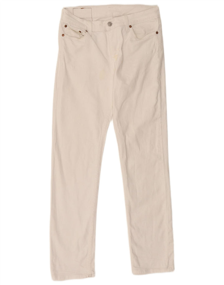 Levi's Herre 511 Slim Jeans W30 L32 Hvid Bomuld