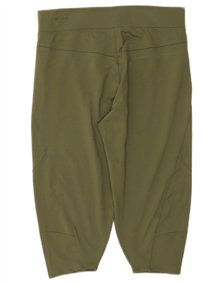 Nike Bermuda sportsshorts til kvinder UK 8/10 Small Green Polyester