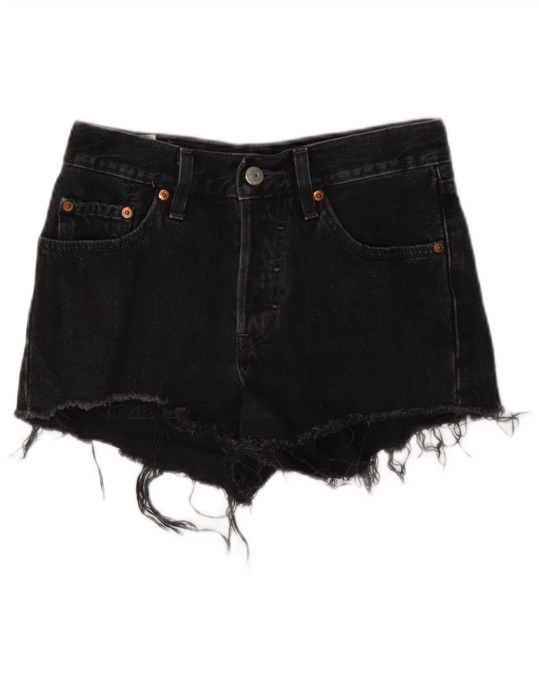 Levi's Womens 501 denimshorts W24 XS Grå bomuld