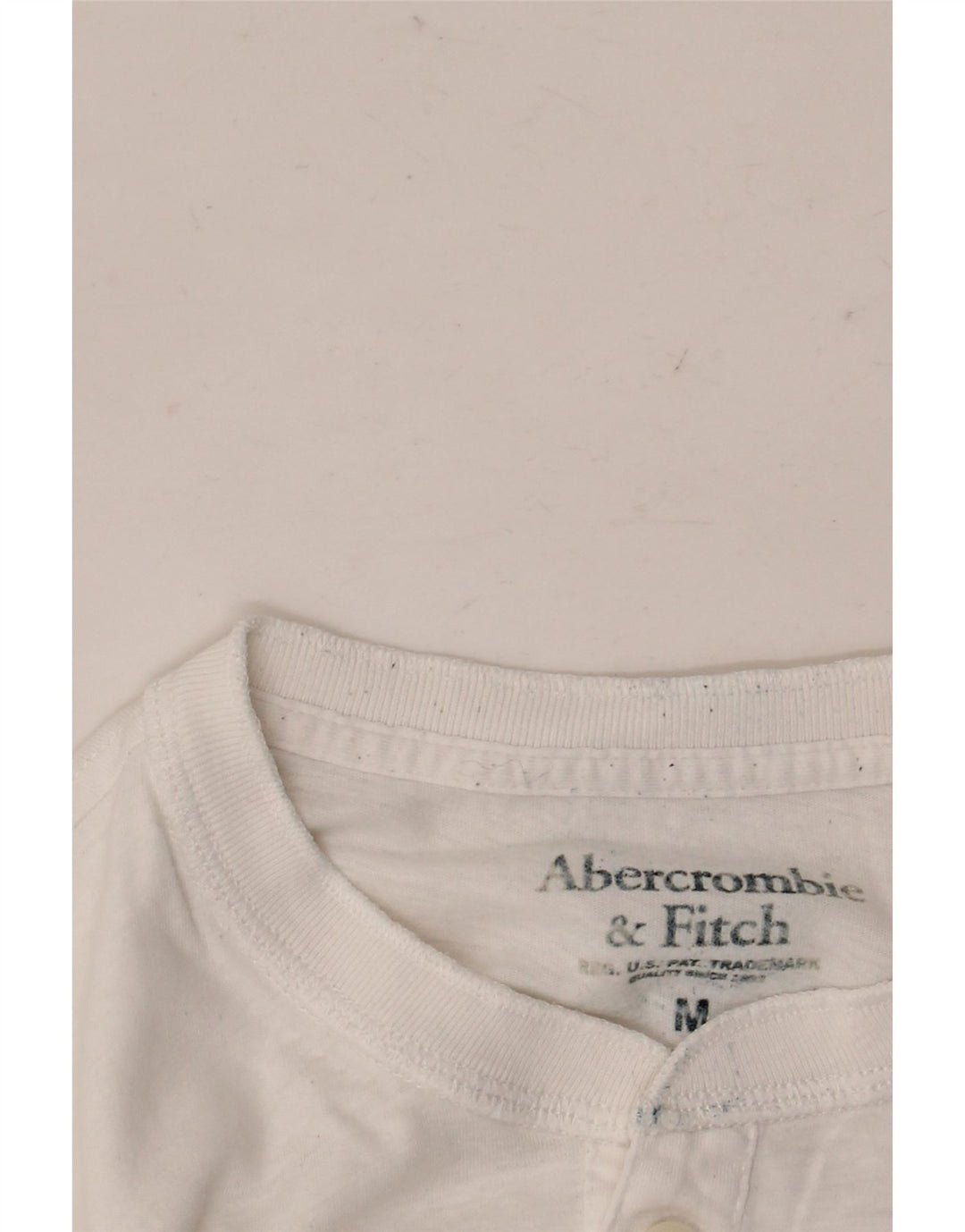 ABERCROMBIE & FITCH Herre T-shirt Top Medium Hvid Bomuld