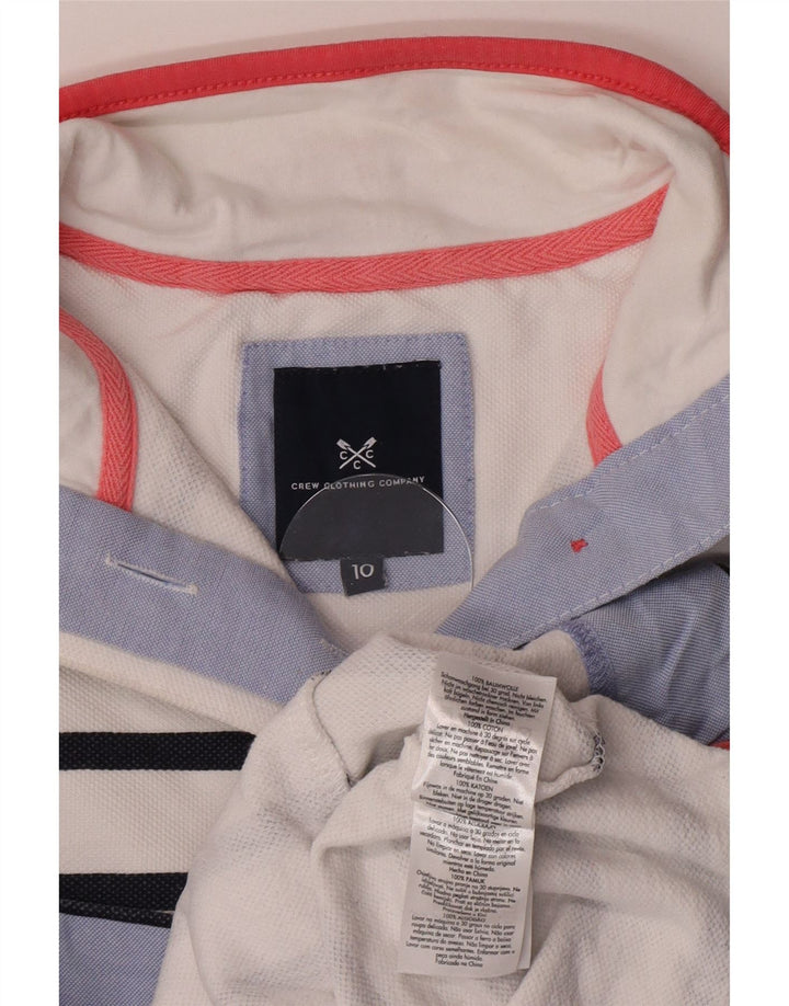 Besætningstøj Dame Sweatshirt Jumper UK 10 Lille hvid stribet