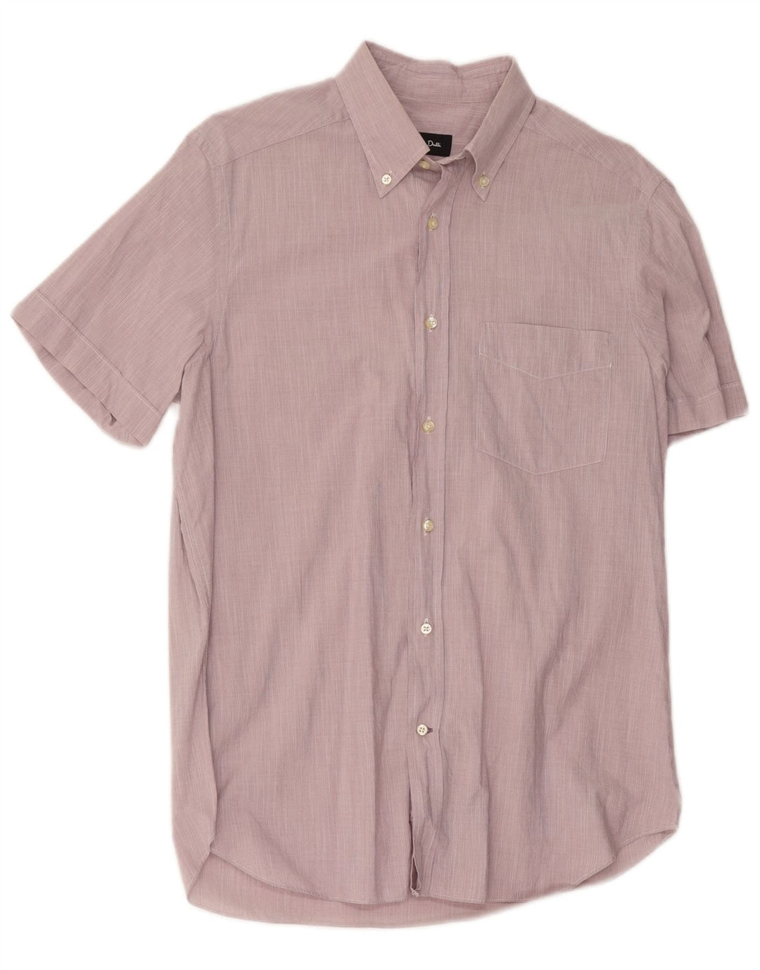 Massimo Dutti Herre kortærmet skjorte Medium Pink Nålestribet bomuld