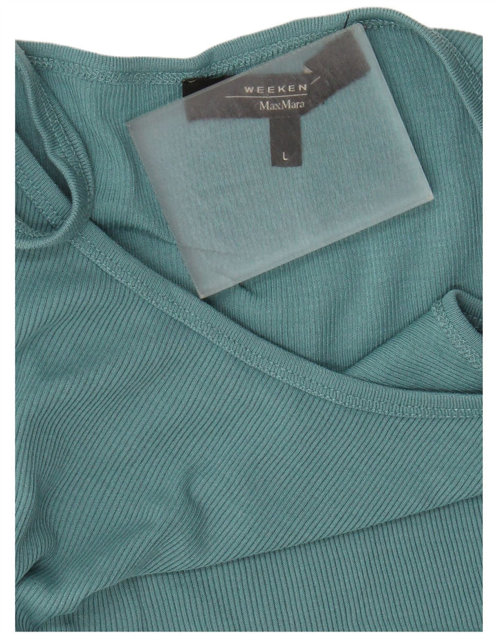 Max Mara Dame Weekend Crop Cami Top UK 14 Large Blue