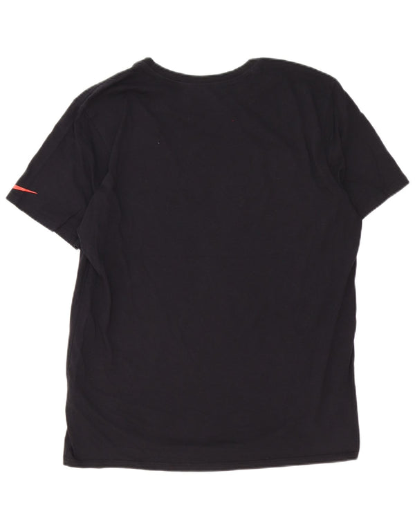 Nike Herre Athletic Cut Grafisk T-Shirt Top Stor Sort Bomuld