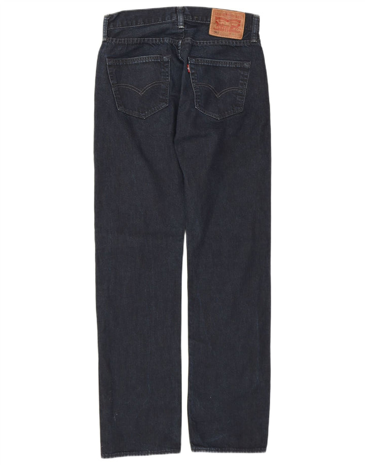 LEVI'S Herre 501 Straight Jeans W30 L34 Marineblå Bomuld
