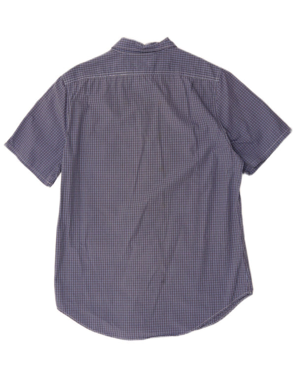 Ralph Lauren Mens Short Sleeve Shirt Medium Blue Check Cotton