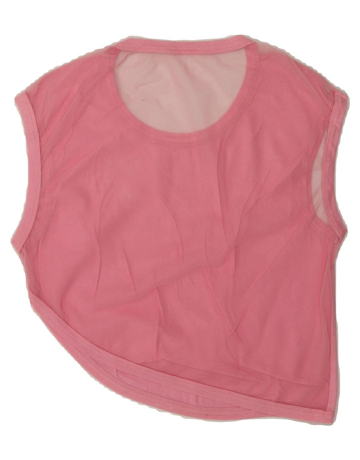 VINTAGE Womens Crop Sleeveless Blouse Top UK 8 Small Pink Vintage Vintage and Second-Hand Vintage from Messina Hembry 
