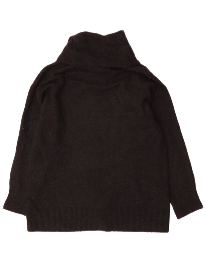 Massimo Dutti Dame Oversized Roll Neck Jumper Sweater UK 10 Small Black