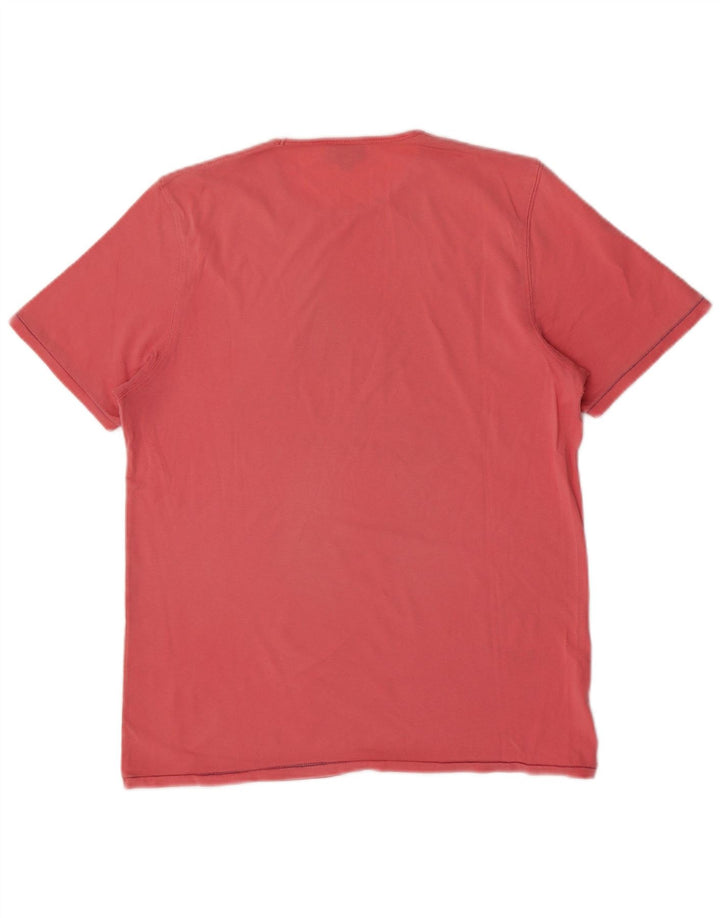 Marlboro Classics Herre grafisk T-shirt Top Medium Pink Bomuld