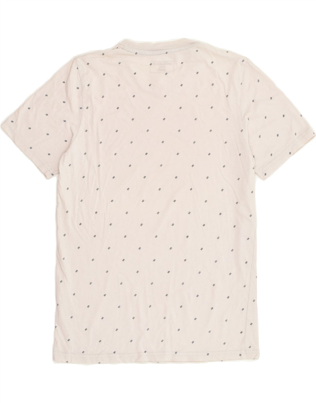 JACK & JONES Mens Slim Fit T-Shirt Top Medium Off White Cotton | Vintage Jack & Jones | Thrift | Second-Hand Jack & Jones | Used Clothing | Messina Hembry 