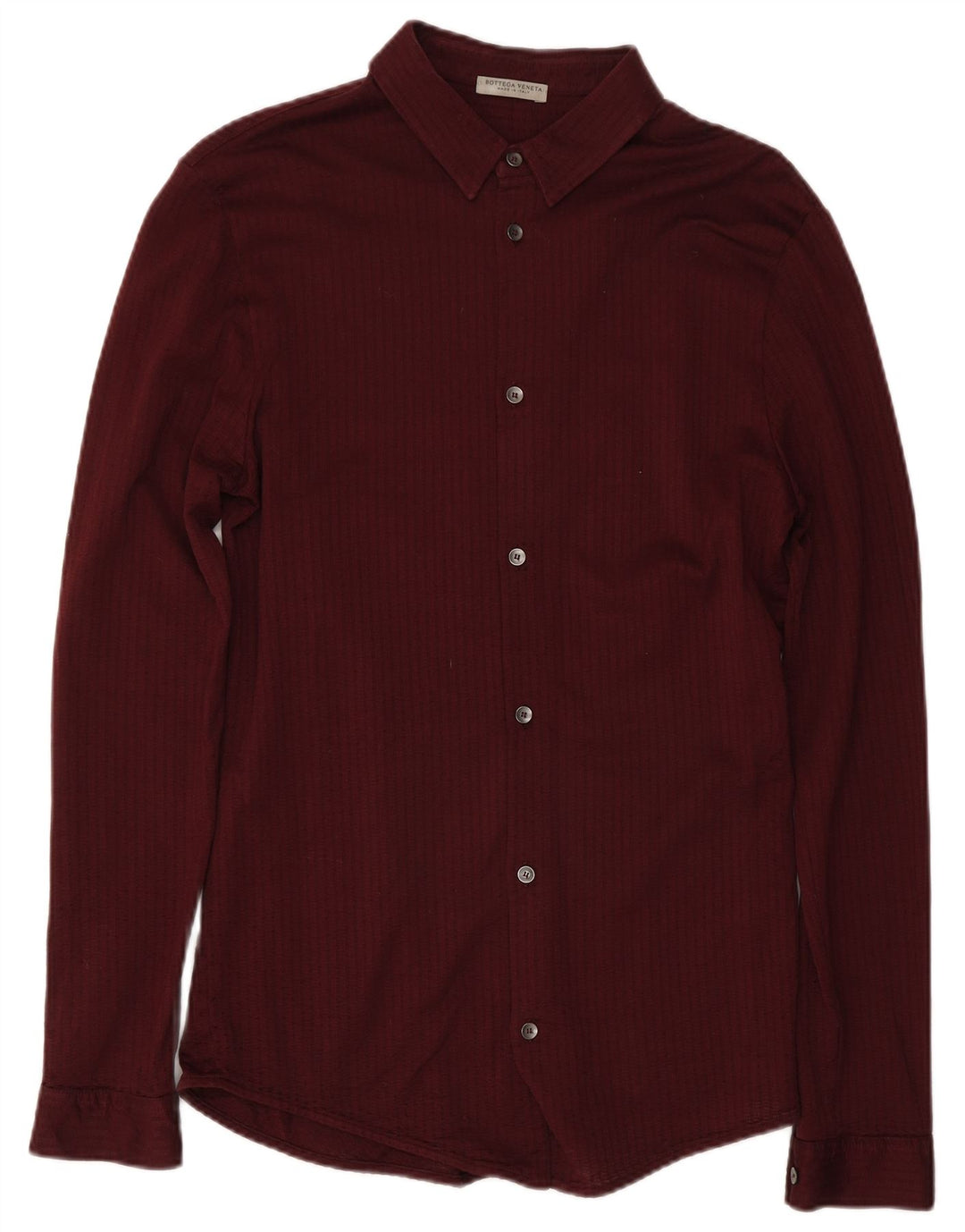 Bottega Veneta Herreskjorte IT 48 Medium Burgundy Pinstripe