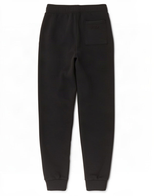 Fila Womens Graphic Tracksuit Trousers Joggers UK 12 Medium Black Cotton