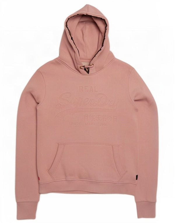 Superdry Grafisk hættetrøje til kvinder UK 12 Medium Pink Bomuld