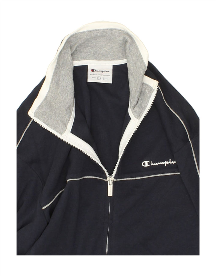 CHAMPION Mens Tracksuit Top Jacket Small Navy Blue Cotton Vintage Champion and Second-Hand Champion from Messina Hembry 