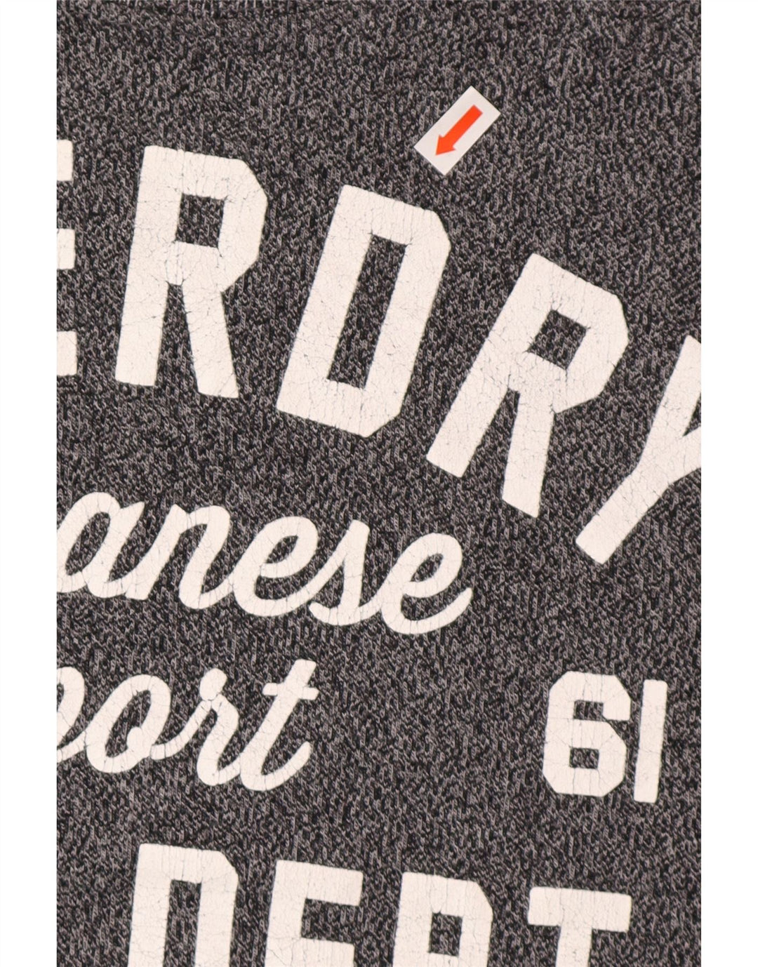 SUPERDRY Herre grafisk T-shirt top mellemgrå flækket bomuld