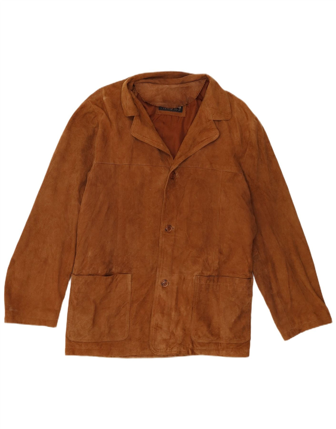 Vintage herre ruskindsjakke UK 38 medium brunt læder