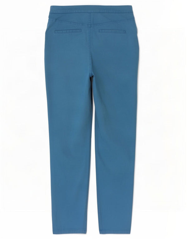Marks & Spencer Dame Slim Cropped Trousers UK 8 Small W26 L25 Blue Cotton