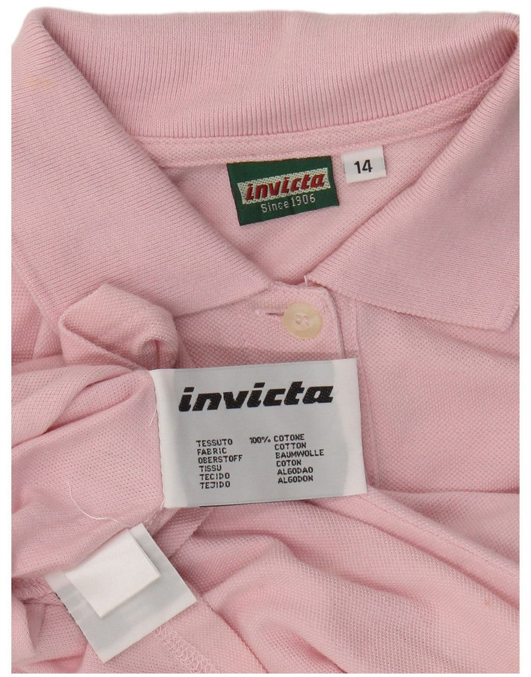 INVICTA ærmeløs polokjole til kvinder UK 14 Medium Pink Bomuld