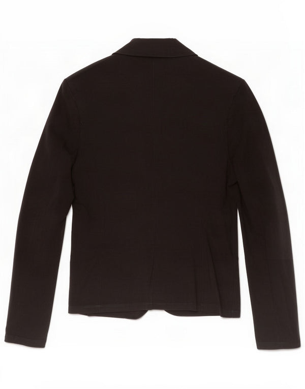 Max Mara Womens Weekend 2 Button Blazer Jacket UK 14 Large Black Lycra