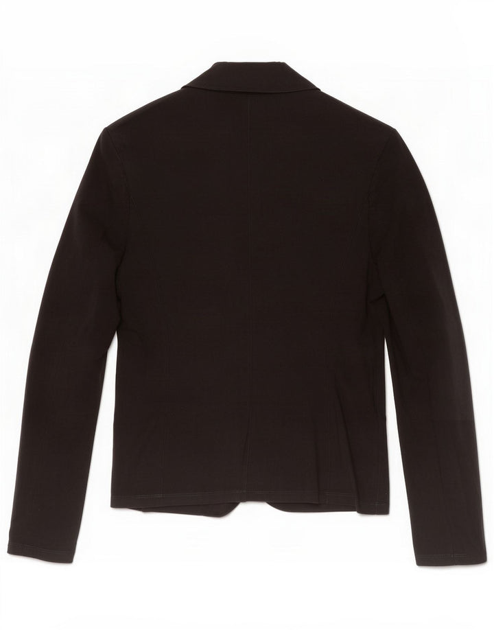 Max Mara Dame Weekend 2 Button Blazer Jacket UK 14 Large Black Lycra