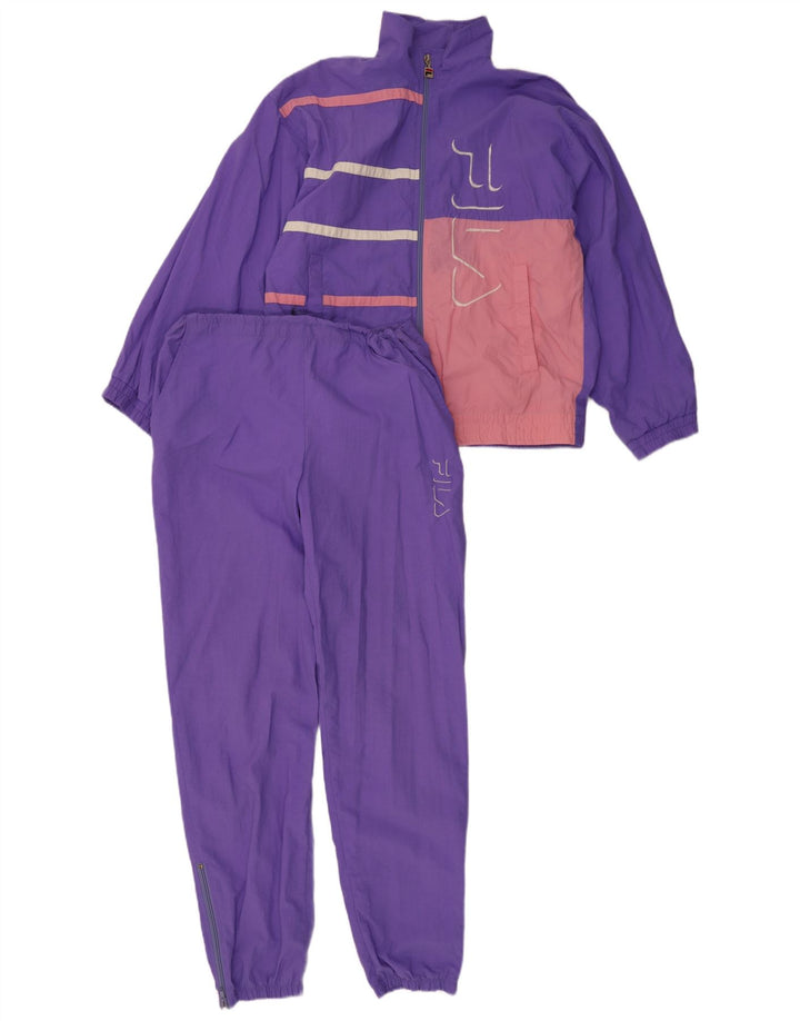 Fila Graphic Full Tracksuit til kvinder IT 42 Medium Purple Colourblock