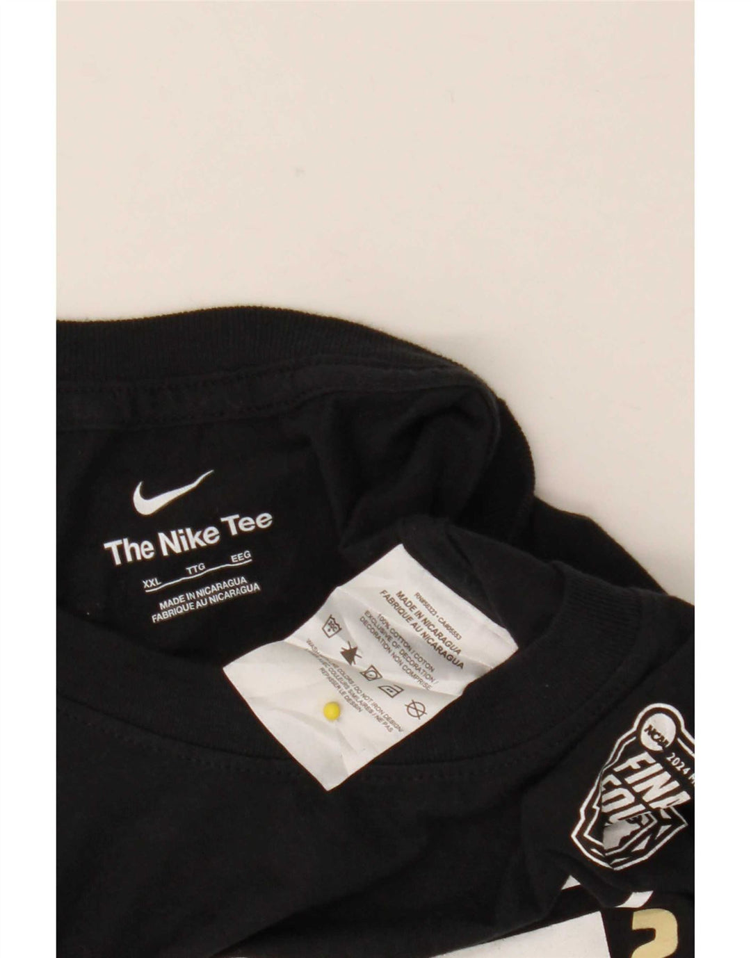 Nike grafisk T-shirt top til mænd 2XL sort bomuld