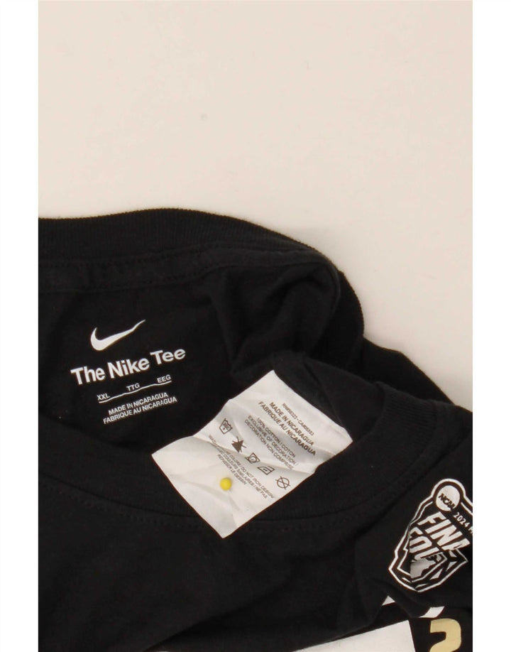 Nike grafisk T-shirt top til mænd 2XL sort bomuld