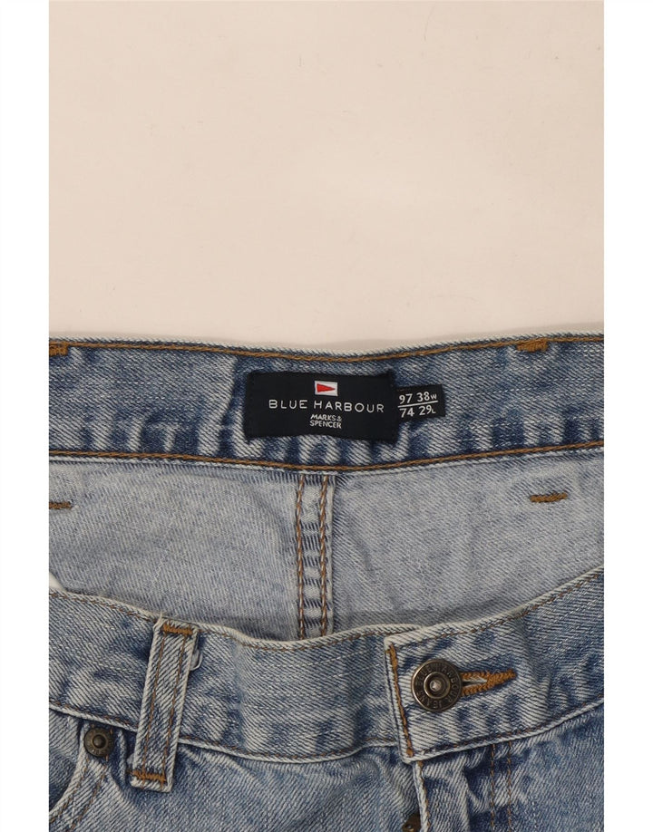 Marks & Spencer Straight Jeans til mænd W38 L29 Blå bomuld