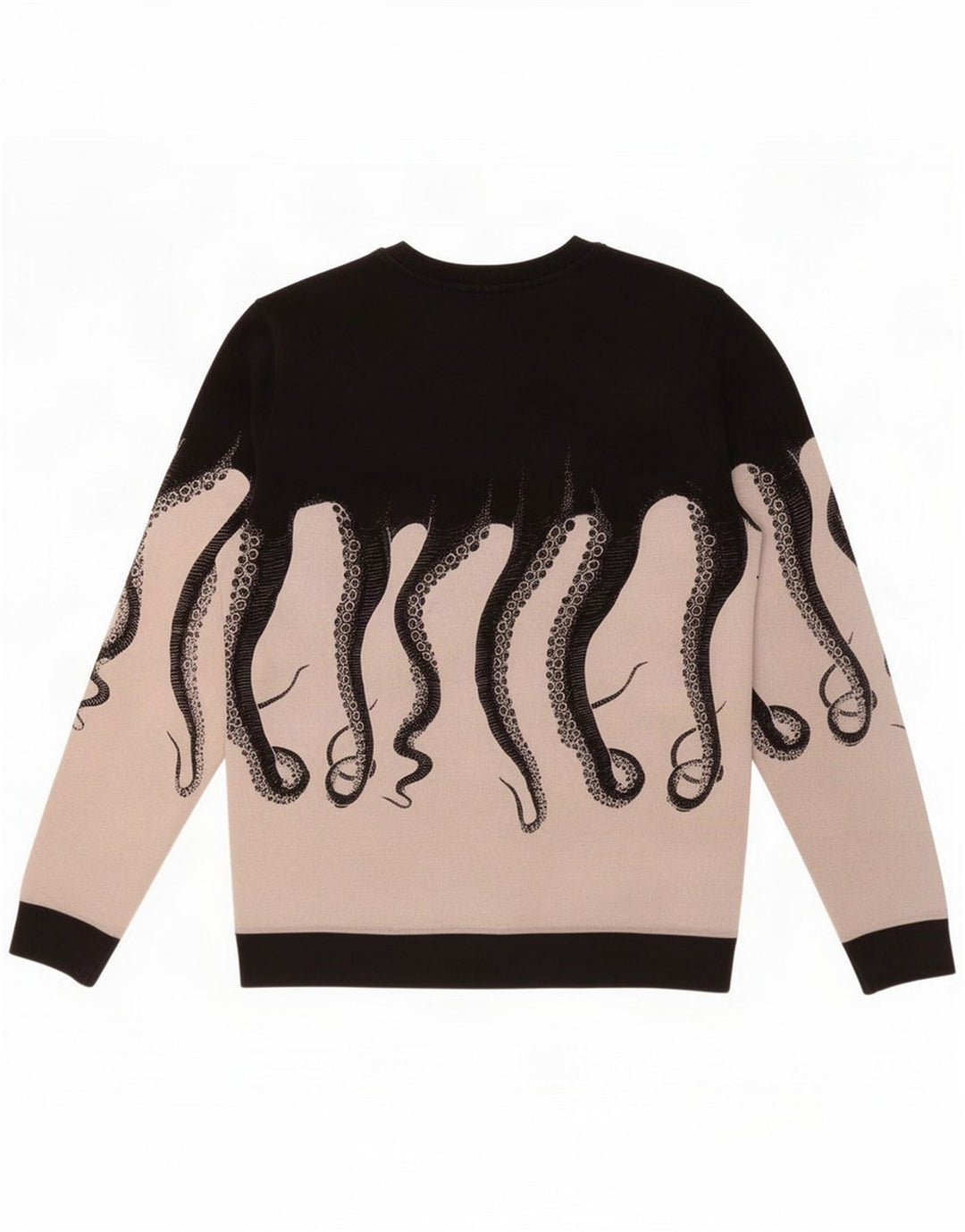 Octopus Sweatshirt til mænd Medium Sort Colourblock Bomuld