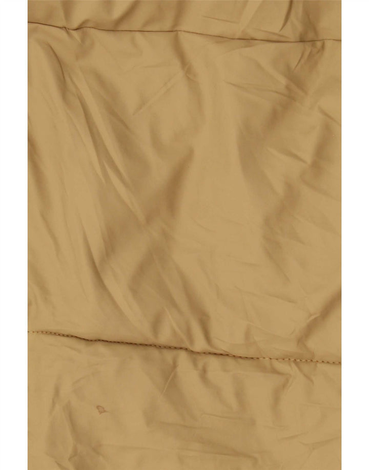 Zara Dame Hætte Oversized Polstret Jakke UK 14 Medium Beige