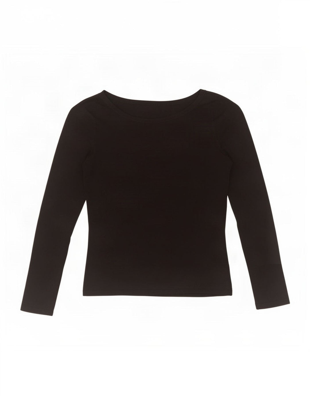 Zara Womens Crop Top Langærmet UK 12 Medium Black Rayon