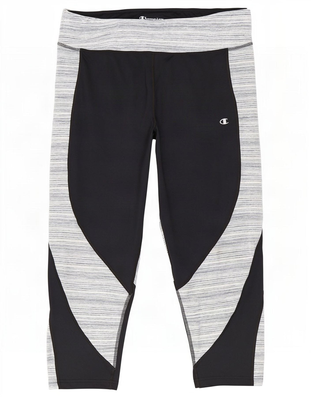 Champion Dame Capri Leggings UK 20 2XL Sort Nålestribet Polyester
