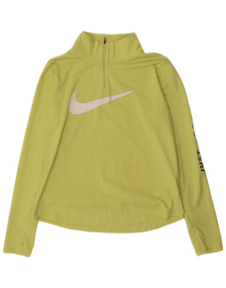 Nike Dame Dri Fit Grafisk Pullover Træningsdragt Top UK 14 Medium Grøn