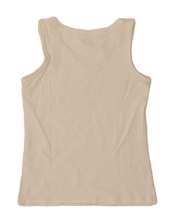 REEBOK Womens Graphic Vest Top UK 12 Medium White Cotton Vintage Reebok and Second-Hand Reebok from Messina Hembry 