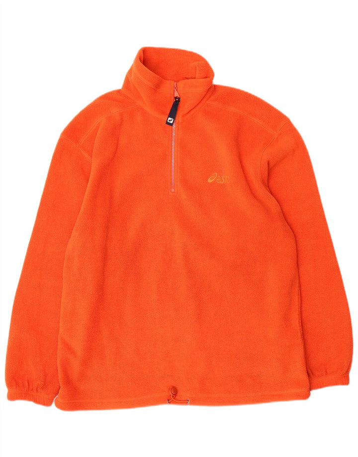 Asics Fleece Jumper med lynlås til mænd Medium Orange Polyester