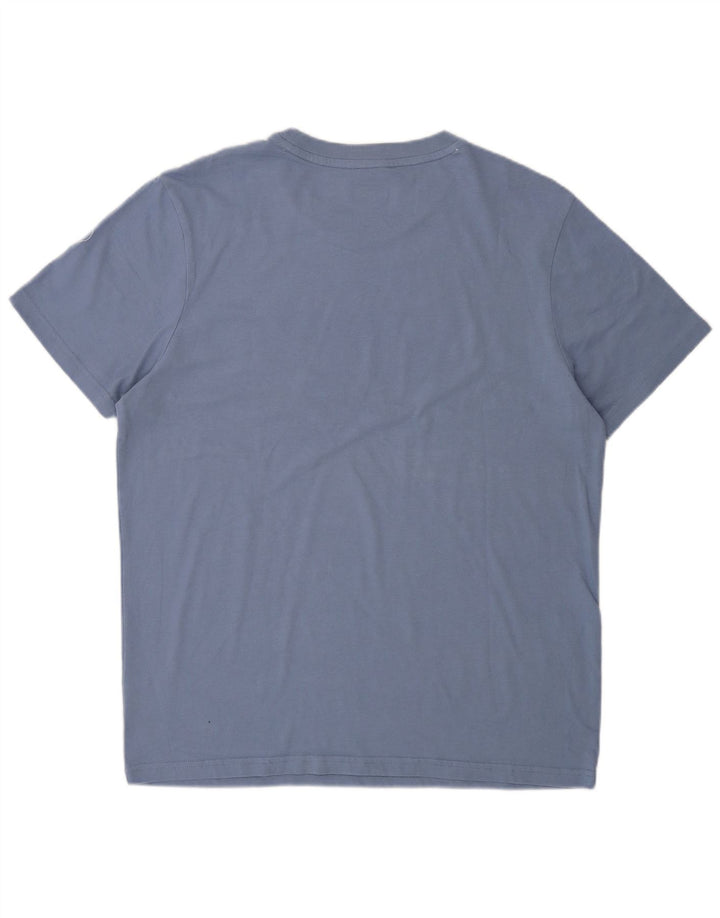 Fila Herre Grafisk T-Shirt Top Stor Blå Bomuld
