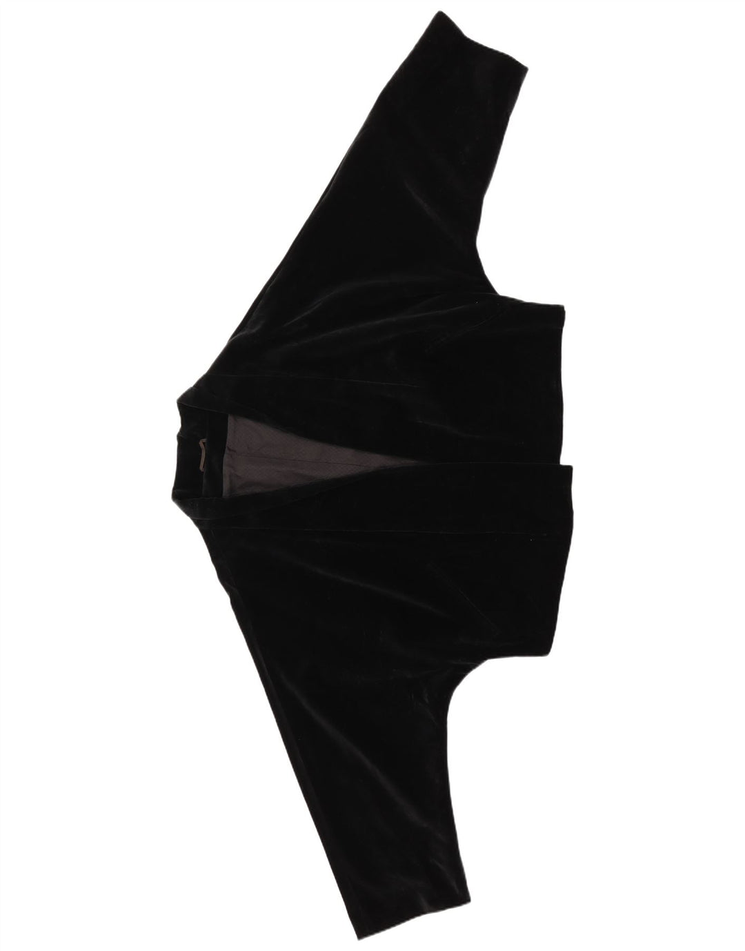 Max Mara Dame Oversized Open Velvet Blazer Jacket UK 12 Medium Black