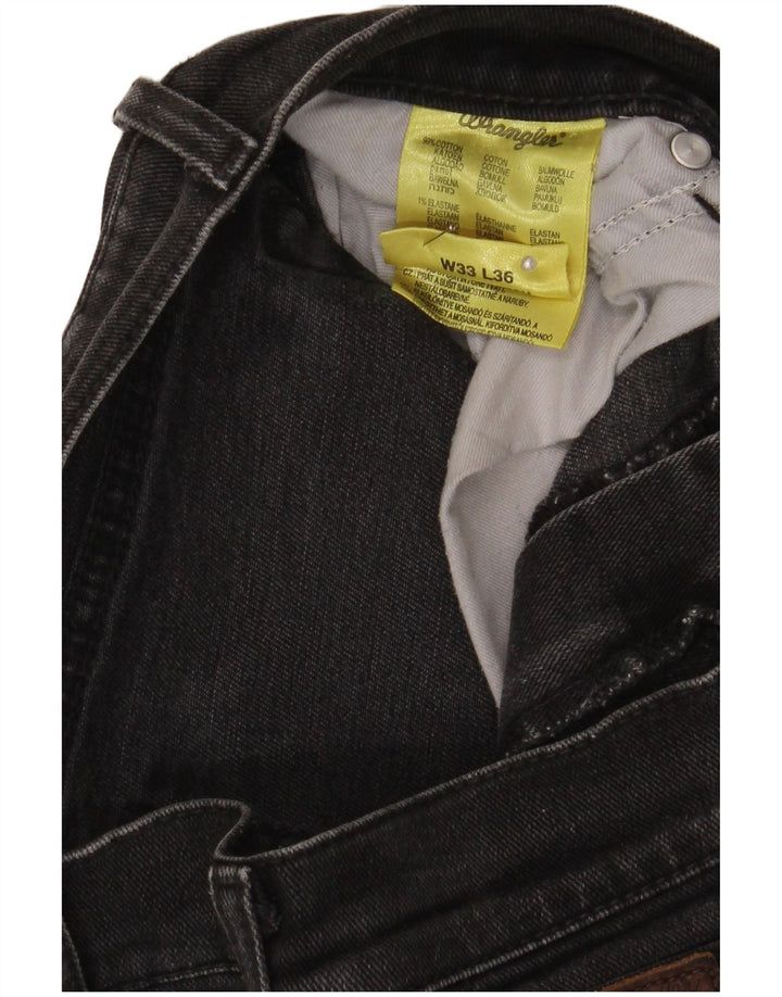 Wrangler Straight Jeans til mænd W33 L36 sort bomuld