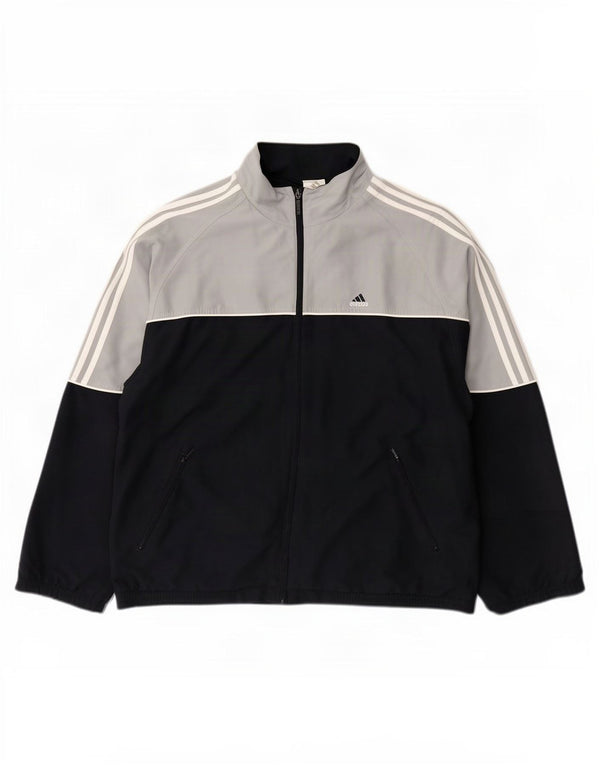 Adidas Træningsdragt til mænd Topjakke UK 46/48 XL Navy Blue Colourblock