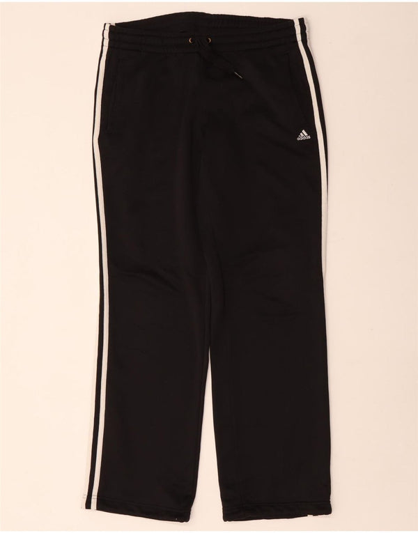 ADIDAS Womens Climalite Tracksuit Trousers UK 8/10 Small Black Polyester